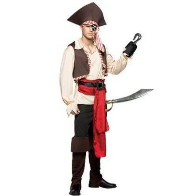 Jolly Roger Mens Swashbuckling Pirate Costume