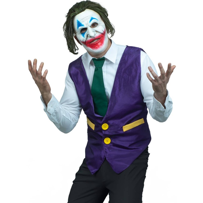 Mr Smiley Villain Mens Vest and Mask Costume