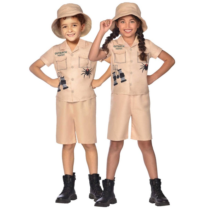 Outback Hunter Safari Suit Unisex Kids Dress Up Costume