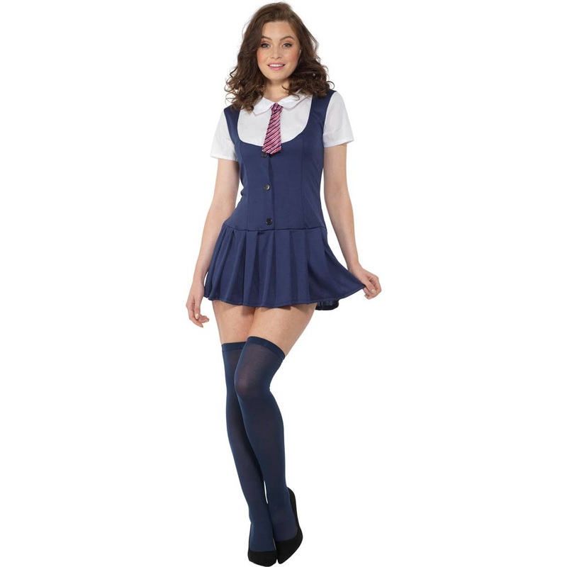 Preppy Schoolgirl Womens Chrissy Amphlett Style Costume