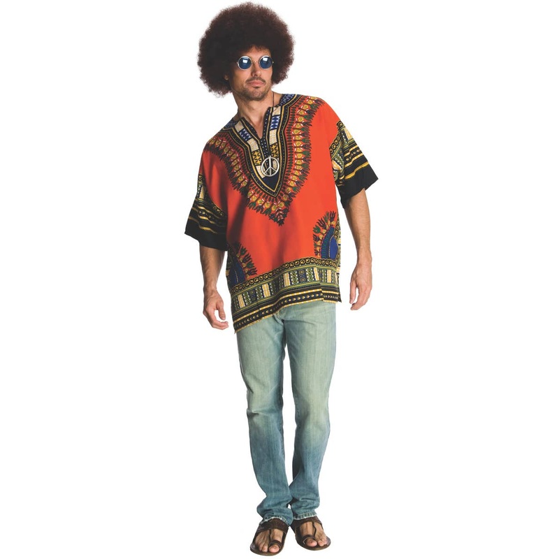 Rasta Hippie Mens 1970s Costume