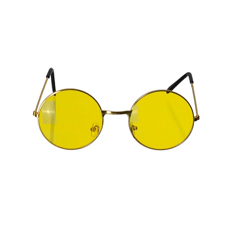 Retro 1970s Yellow John Lennon Teashade Costume Glasses