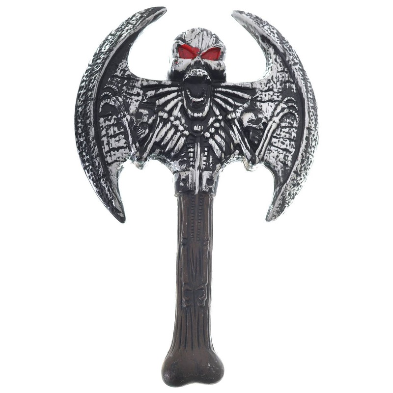 Rustic Double Sided Demon Skull Medieval Axe Weapon
