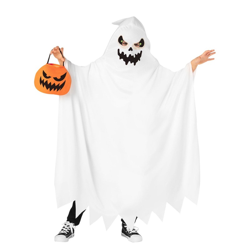 Scary Boys Hooded White Ghost Halloween Costume