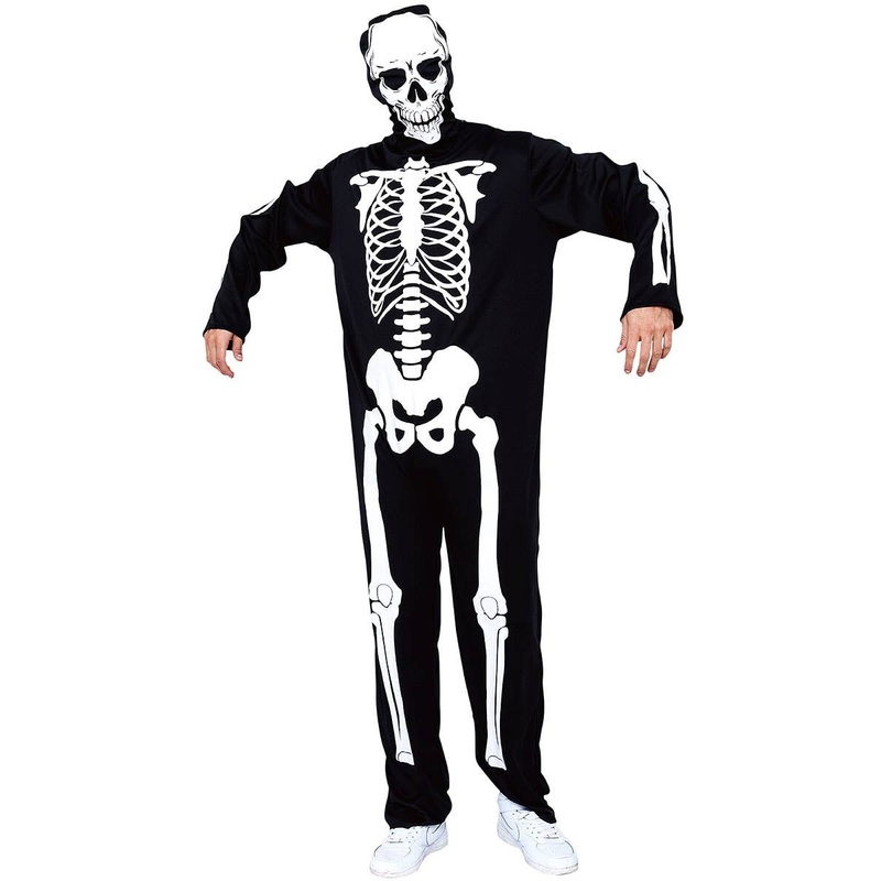 Skeleton Print Mens Onesie Halloween Costume