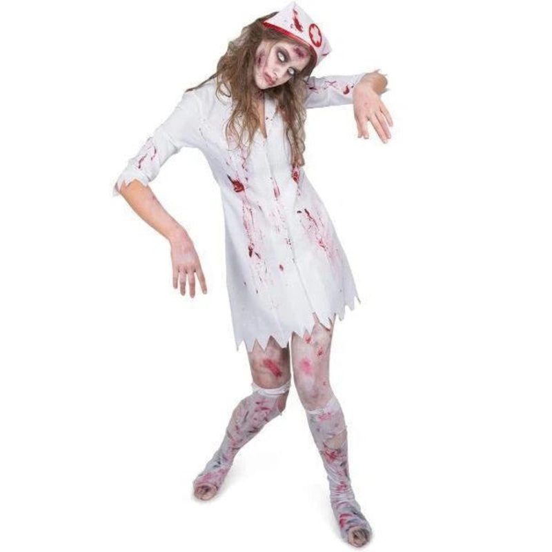 Zombie Womens Blood Splattered Night Nurse Halloween Costume