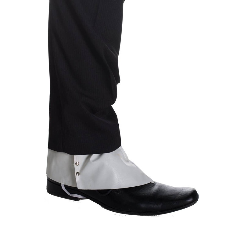 1920s White Vinyl Gangster Shoe Spats