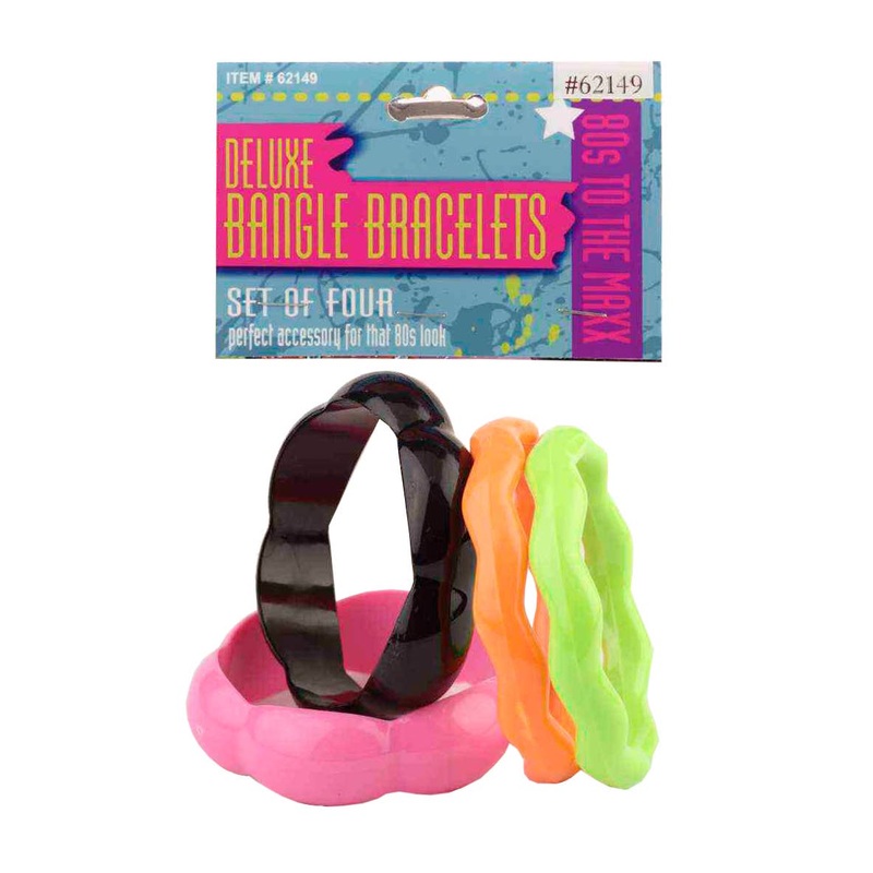 1980s Neon Coloured Bangle Pack