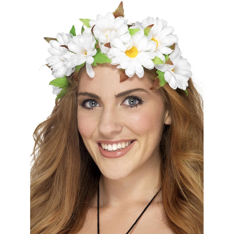 Daisy Chain Womens Hippie Flower Crown Headband