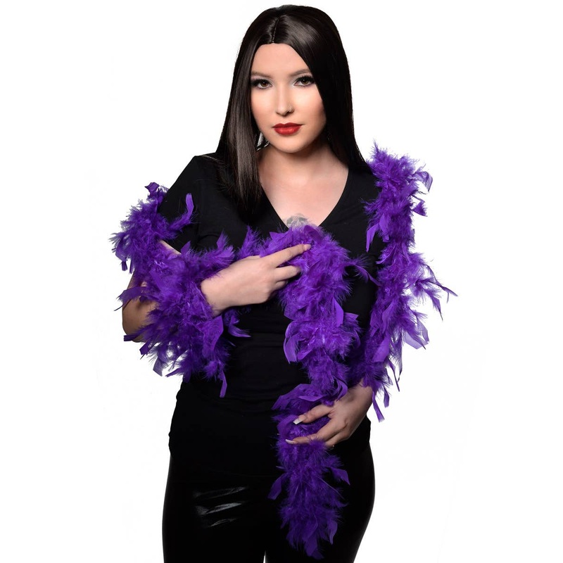 Deep Purple Fluffy 220cm Feather Boa Costume Accessory