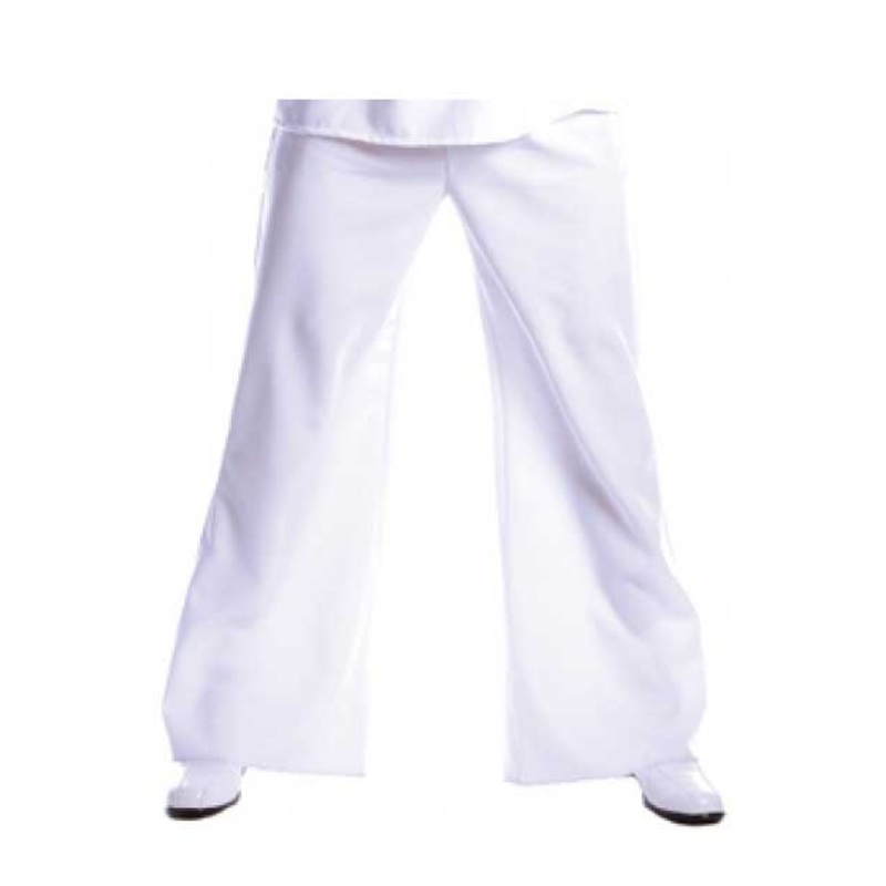Disco Flares Mens White Costume Pants