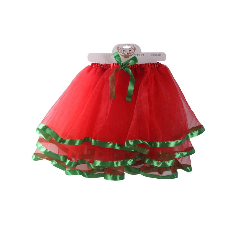 Fluffy Red and Green Womens Christmas Tutu