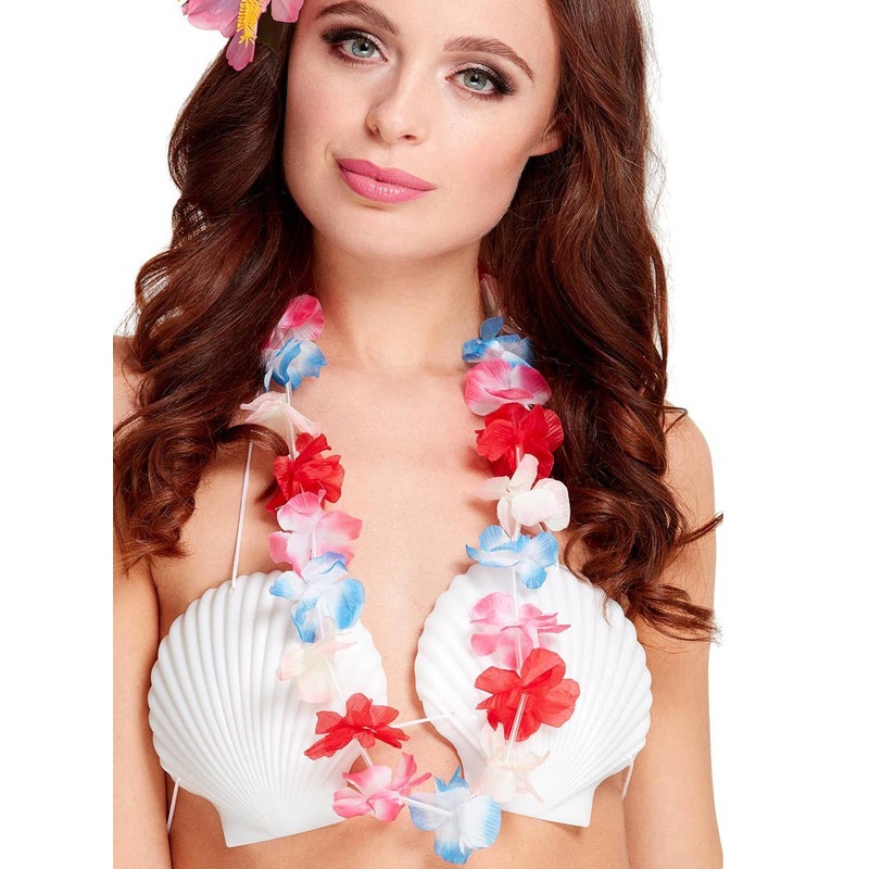 Hawaiian Multicoloured Flower Lei Costume Accessory