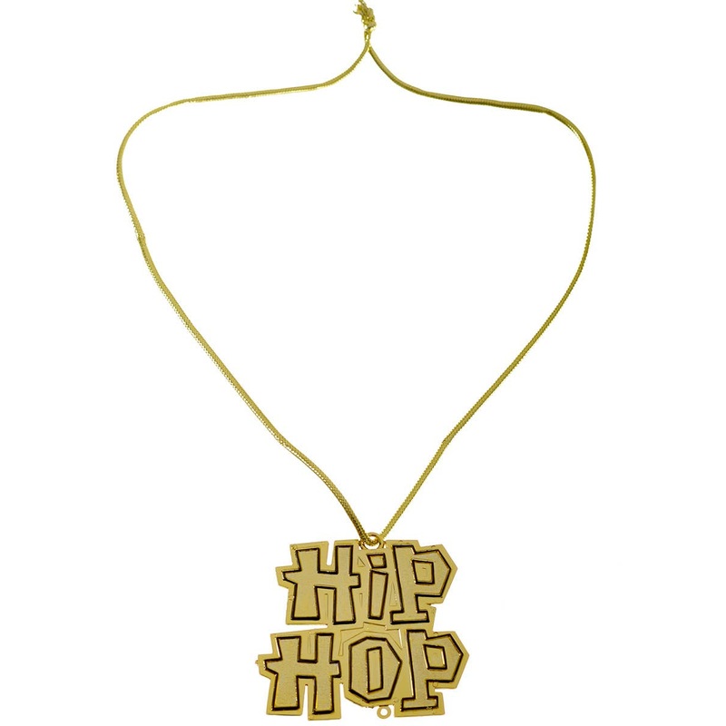 Hip Hop Jumbo Pimp Gold Costume Necklace