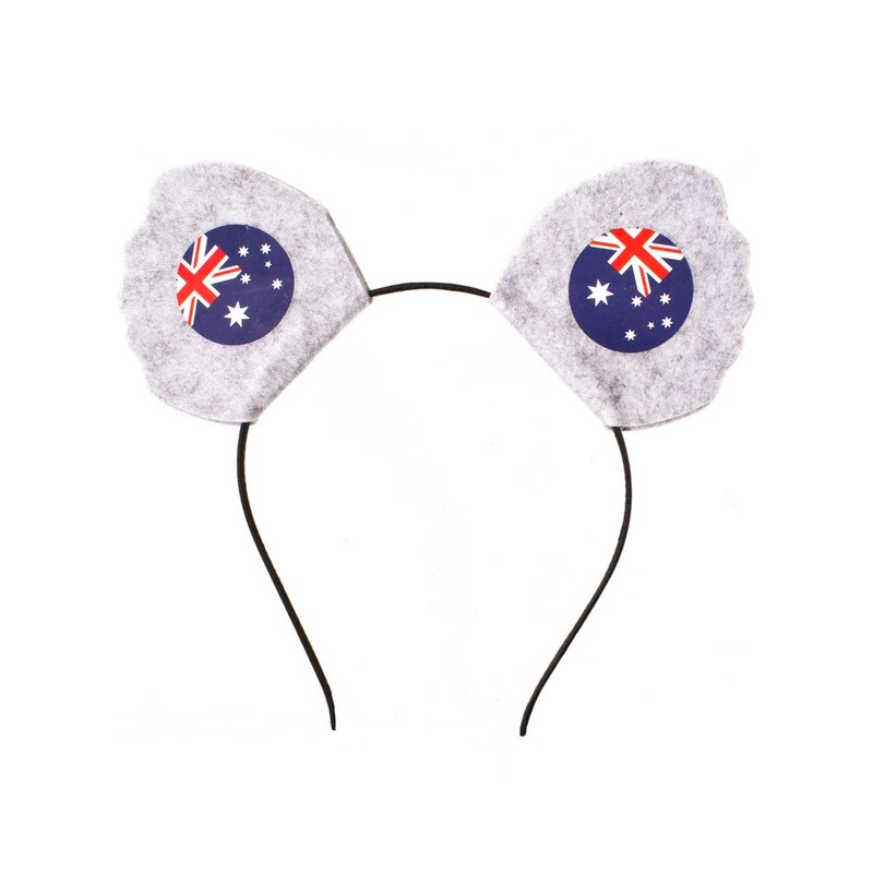 Koala Ears Costume Headband with Australian Flags