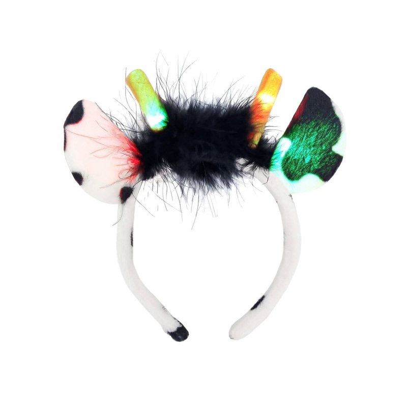 Light Up Cow Headband Costume Accessory