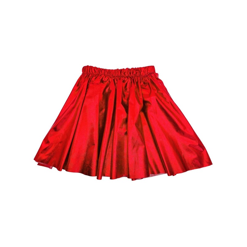 Metallic Red Girls Cheerleader Costume Skirt