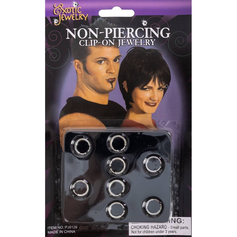 Non-Piercing Clip On Face Rings Costume Jewellery Set