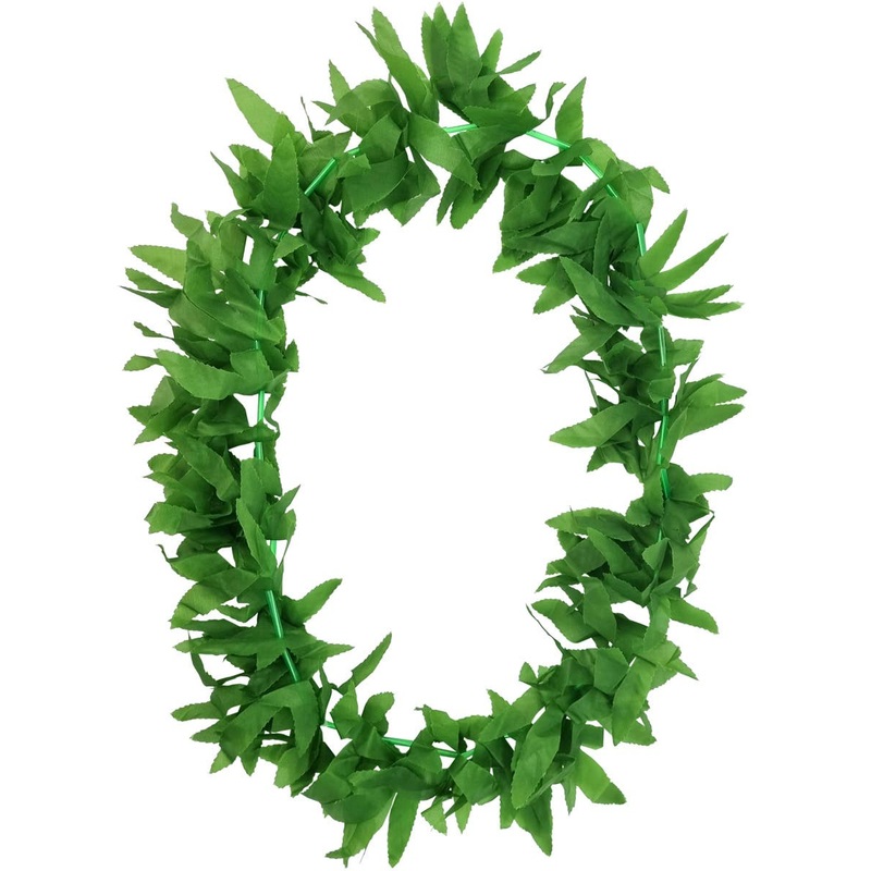 Novelty Green Marijuana Leaf Hippie Costume Lei