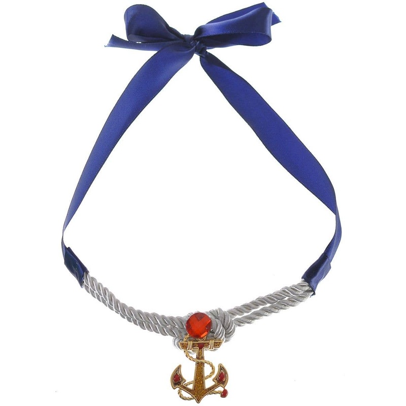 Sailor Sweetie Anchor and Rope Choker Necklace