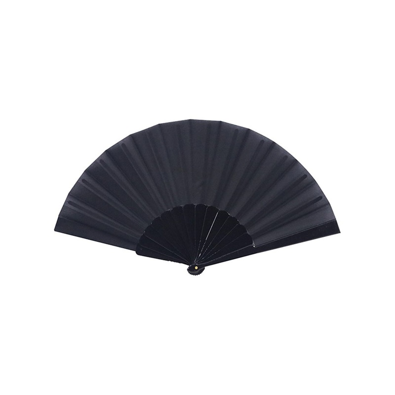 Solid Black Hand Held Costume Fan