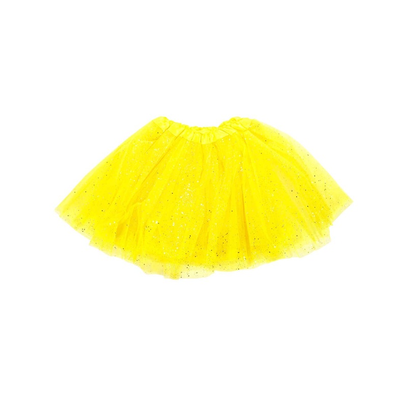 Sparkly Yellow Glitter Tulle 40cm Adults Costume Tutu