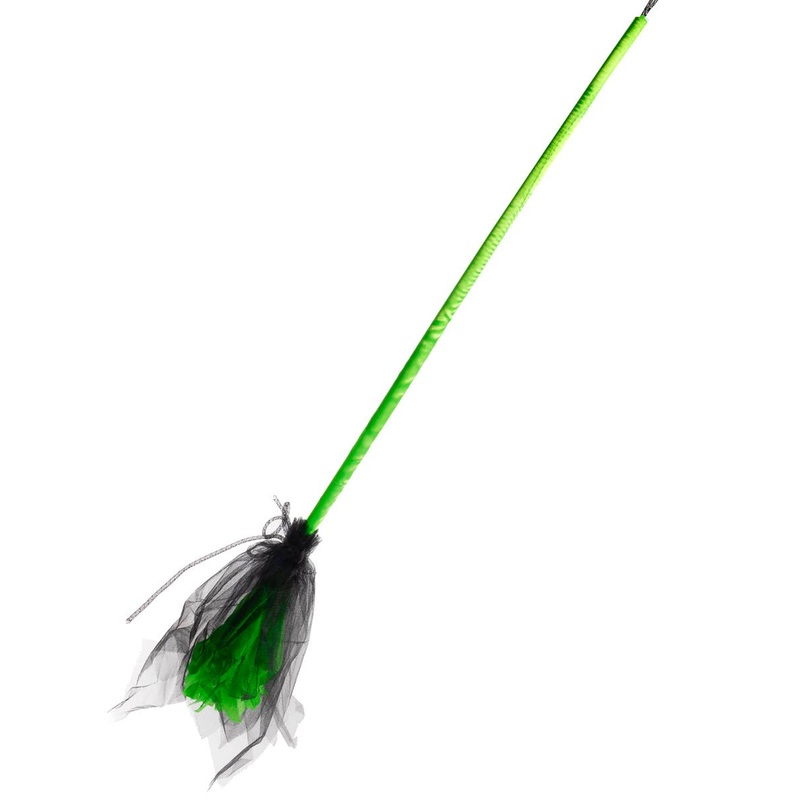 Wicked Black and Green Witch Broomstick
