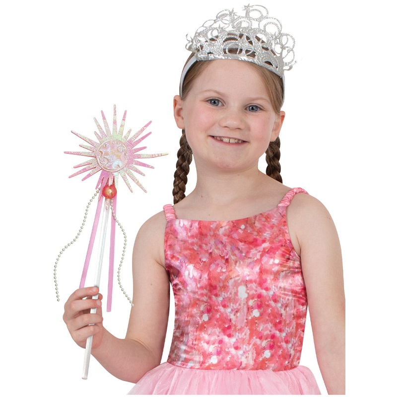Wicked Girls Glinda Wand And Tiara Costume Accessory Set