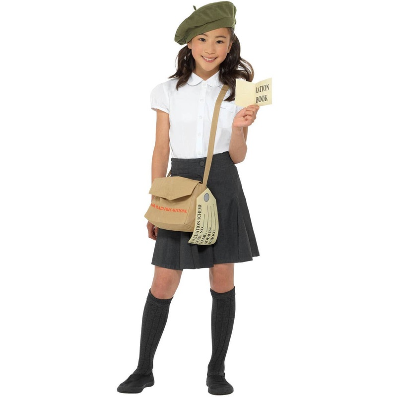 WW2 Evacuee Girls Costume Accessory Kit