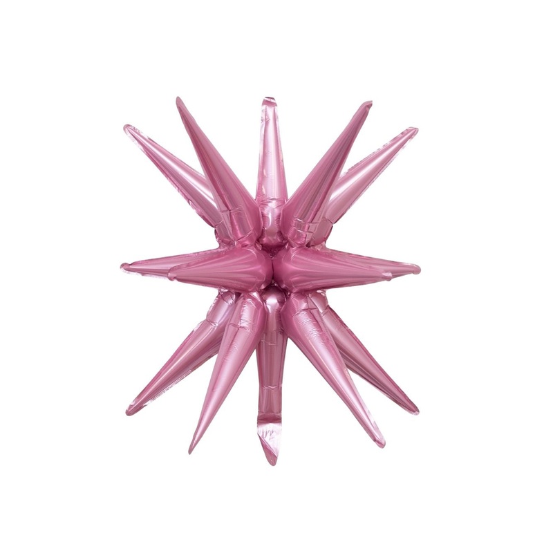 22" Starburst Lt Pink    Mylar Balloons
