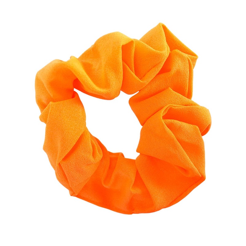 Neon Orange 1980s Hair Scrunchie Costume Accessory