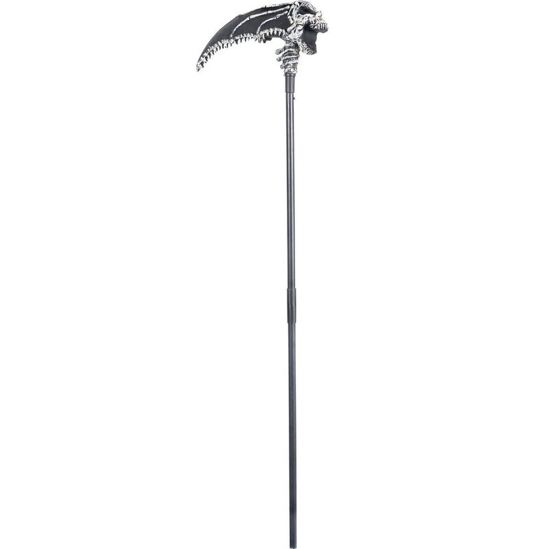Screaming Skull Head Halloween Scythe