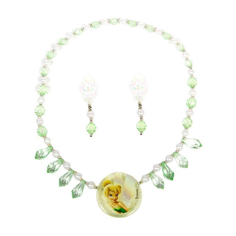 Tinker Bell Girls Necklace and Earrings Jewellery Set