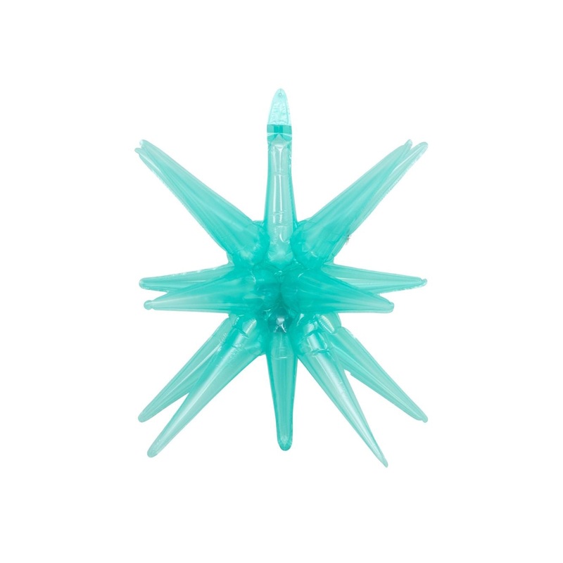 22" Starburst Clear Aqua    Mylar Balloons