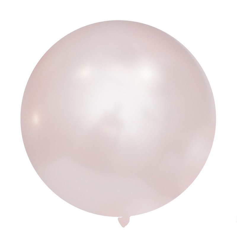 24" Round Diamond Chiffon Pink  1 Balloon