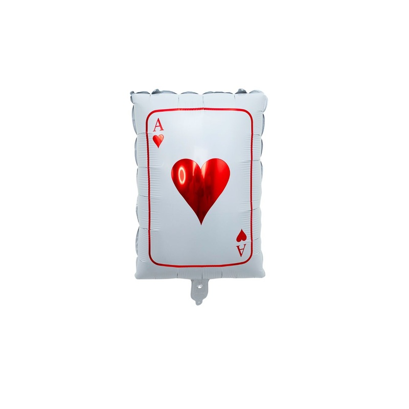 Vegas Shape -  18" Ace of Hearts   Mylar Balloon
