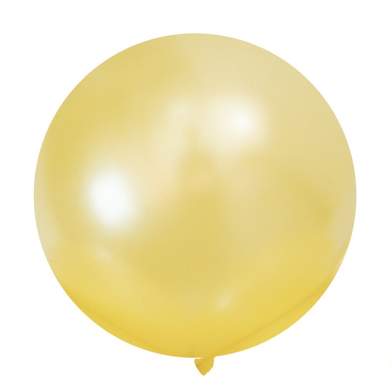 24" Round Diamond Canary  1 Balloon