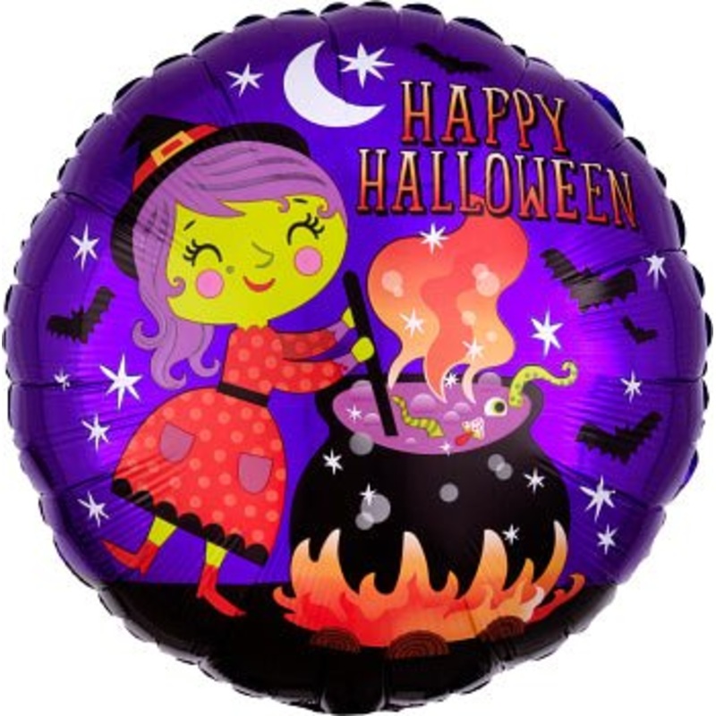 Halloween Witch & Cauldron 17" - (Single Pack). 3814401