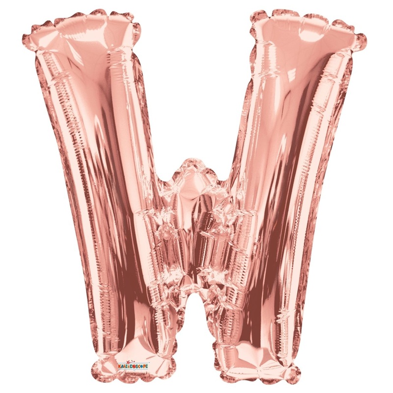 Letter W Rose Gold 34  (Single Pack). 15632-34