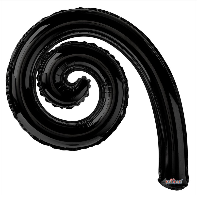 14" Kurly Spiral Black Gellibean - (Flat) 19936-14