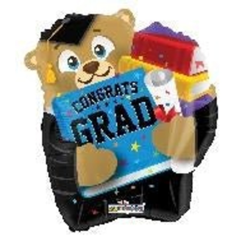 18" Bear With Grad Elements Shape Foil Balloon - (Single Pack). 85323-18