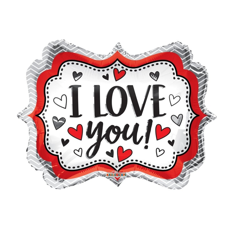 18" I Love You hearts - (Single Pack). 16246-18