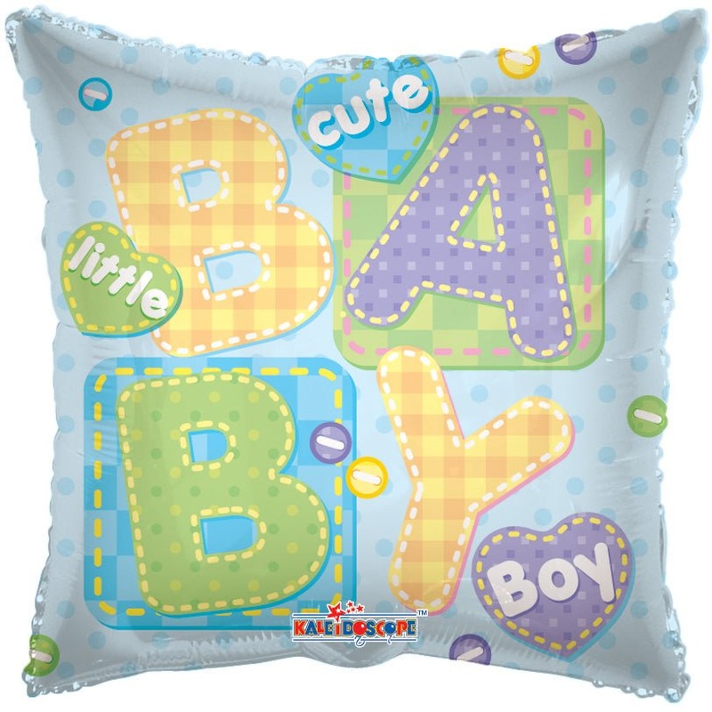 18 SV Baby Boy Big Letters Square  (Single Pack). 17770-18
