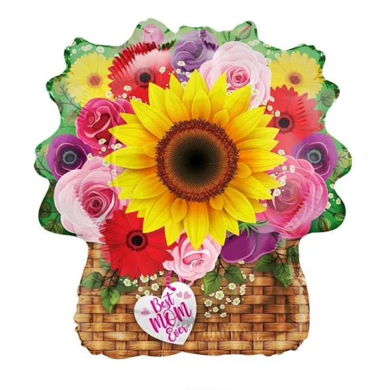 28" Best Mom Flower Basket Shape - (Single Pack) 84477-28