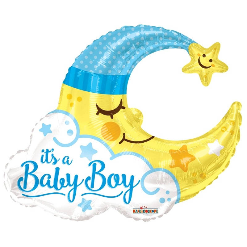 36 Baby Boy Moon Shape Gb  (Single Pack). 15123-36