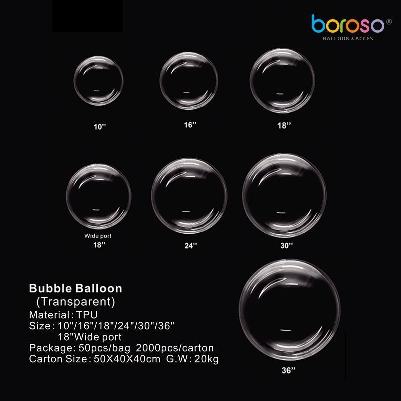 Borosino Clear Bubble - 16" in.