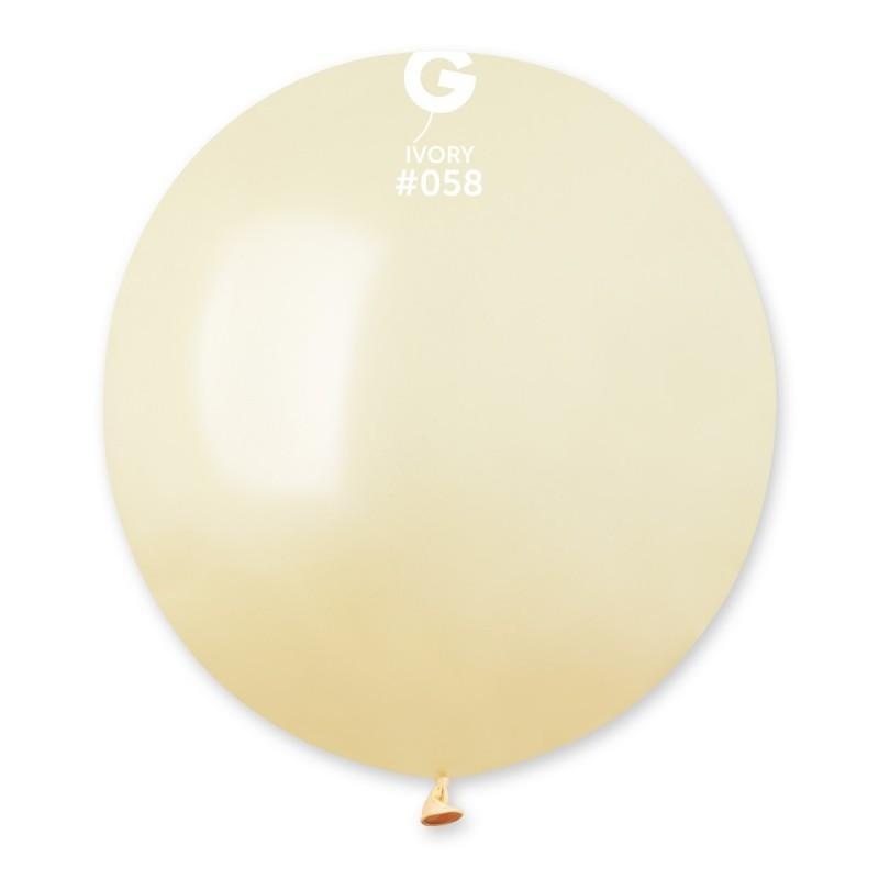 Gemar USA Metallic Balloon Ivory GM150-058 19"