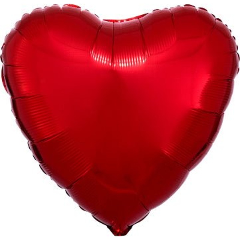 Heart Metallic Red 17" - (Single Pack). 1058401