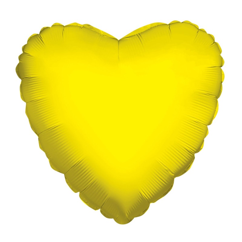 Heart Yellow Shaped 9" (Flat). 34099-09
