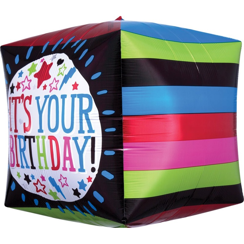 It's Your Birthday Sketchy Cubez 15" - (Single Pack). 3565401